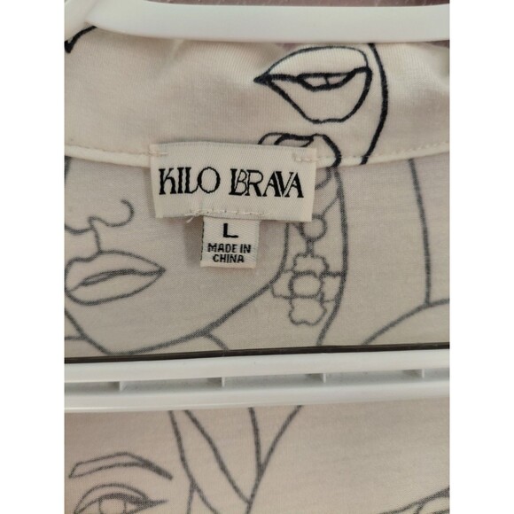 Kilo Brava Women's Face Cream Pink Piping Trim 2Pc Short Set Size Large - Picture 5 of 16